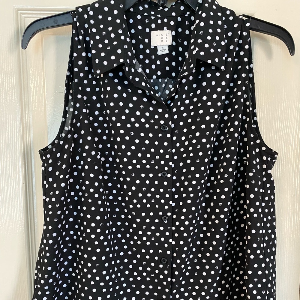 Black white blouse